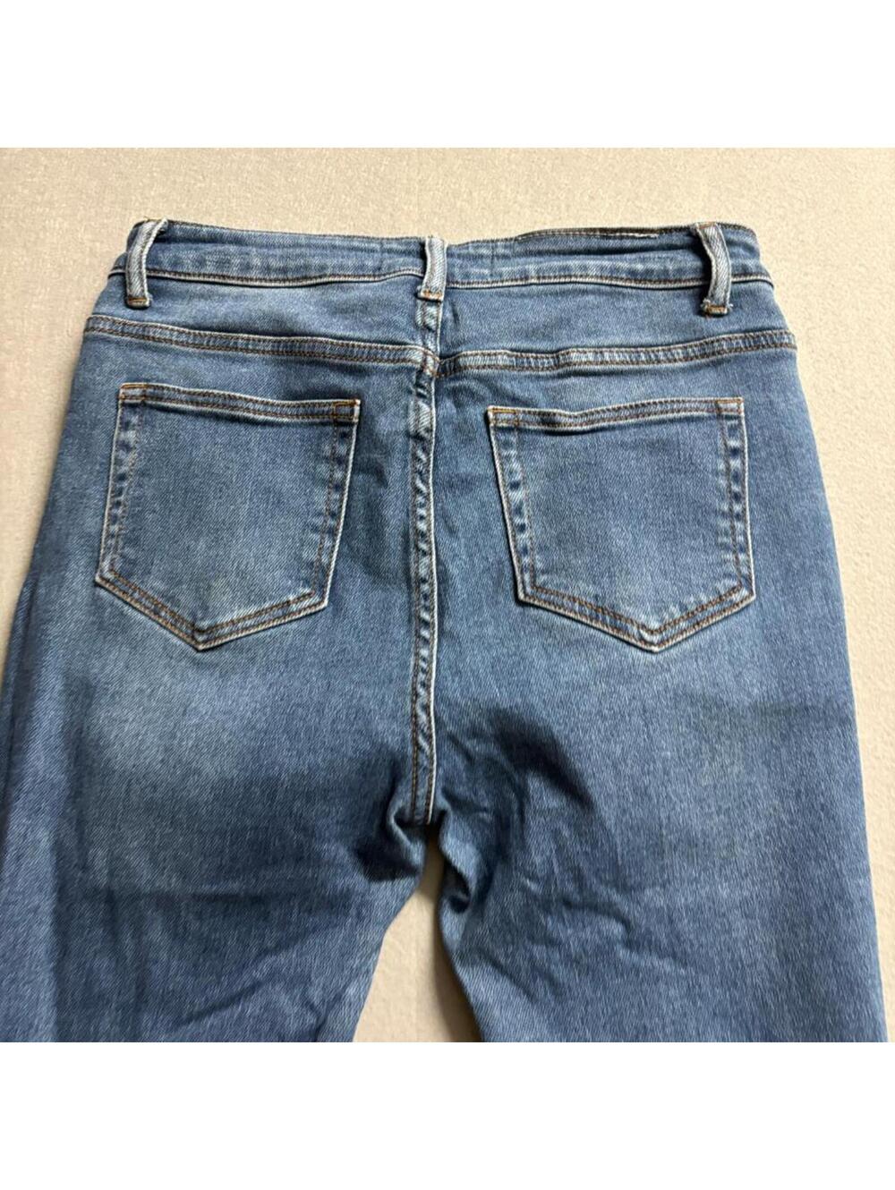 Monkey Ride Jeans Womens 9/29 Blue Distressed Skinny High Rise Denim - Picture 8 of 9